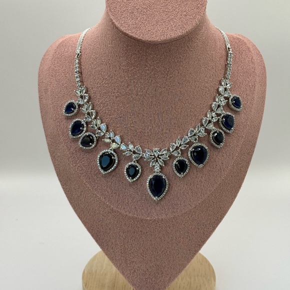 Droplet Shaped CZ Necklace - Picture 7 of 7